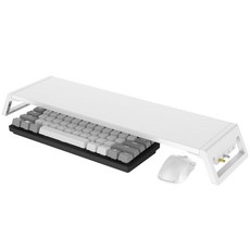 RUNHome 컴퓨터 모니터 받침대 스탠드 다용도 USB허브, 1개, 화이트