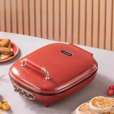 양면팬 생선 구이 후라이팬 전기그릴 전골 통구이 삼겹살 신선한 그린, 고급스러운 레드