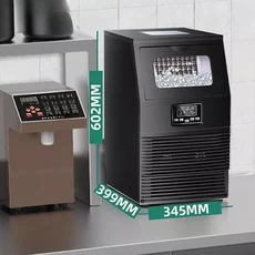 쿠쿠스토어 45kg 제빙기 상업 밀크 티 샵 대형 아이스 큐브 가정 자동 얼음 분쇄 HZB-8F 만들기, 01 AU, 01 40kg-32 ice tray