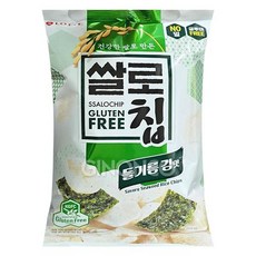 (매장정품) 롯데웰푸드 롯데 쌀로칩 들기름김맛 100g 김스낵 고소짭짤 간식 235850