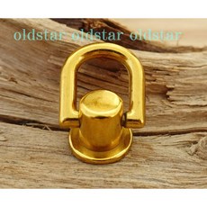 oldstar 帶環和尚頭 D環 皮革五金 古金色 適用皮包改造拼布 1入, 1個