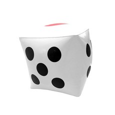 WEKO 充氣骰子玩具，適合團康遊戲與海灘戲水活動, 1個, 20cm充氣骰子玩具(WE-DI20),單組入