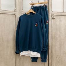 迪士尼小米奇刺繡分層運動衫慢跑者上下訓練套裝