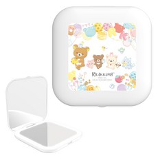 LED EB011 리락쿠마 컴팩트 미러 라이트 첨부 접이식 경량 2면 미러 등배 2배, 02 Pink