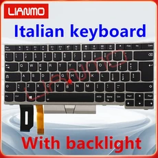 레노버 씽크패드 이탈리아어 노트북 키보드 실버 블랙 백라이트 T14 GEN1 에 적합, 01 silvery