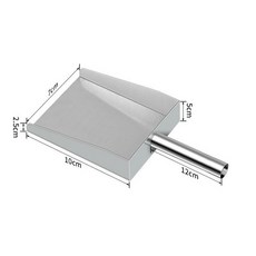 스텐 304 사각 국자 공장 쓰레받기 철 바가지 주걱, 1개, 소형 7 x 10x5cm