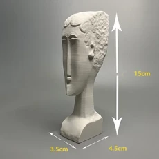 소품북유럽 INS 스타일 캐릭터 석고 조각상 DIY 페인트 스케치 사진 소품 탁상 장식 홈 아트, [01] Pure white(not grey)