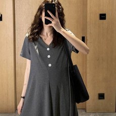 캐주얼 디자인 데일리 임산부 패션 넉넉한 브이넥