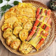 [당일조리] 엄마손맛 옛날 전통방식 제사전 모듬전 3종 (꼬지전+동태전+동그랑땡), 1세트, 800g