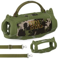 JCHPINE JBL Charge 6 휴대용 스피커용 실리콘 케이스 Pro AI 사운드 스피커 액세서리용 보호 커버 블랙 232085, 스쿼드