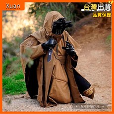 戶外戰術雨披單兵斗篷露營雨衣暴雨級防水騎行披風釣魚徒步多功能, 多功能戰術斗篷橄欖綠多功能戰術雨披送收納袋, 1個