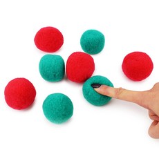 하라 컬러 폼폼이 50mm 솜뭉치 5cm뿅뿅이 뽕뽕이, 흰색, 상세표기, 1개