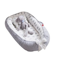 신생아 아기 쿠션 침대 베개 이불 세트 출산 선물, 웨이브파우더스타 베개 포함, 1개