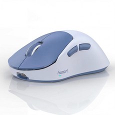 Hunart H6 49g 초경량 무선 블루투스 마우스 USB-C 충전, 블루