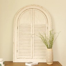 Eze Art Deco 法式鄉村風雙開木門裝飾壁掛鏡 玄關鏡 裝飾鏡 牆鏡 壁鏡 牆面裝飾 化妝鏡