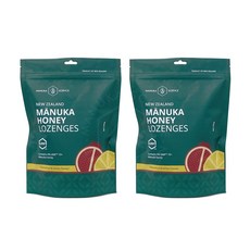 뉴질랜드 마누카 사이언스 Manuka Science 마누카꿀 로렌지 패션프루트 & 레몬맛 캔디, 마누카 사이언스 UMF15 마누카꿀 로렌지 패션후르츠, 2개, 500g