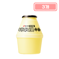 빙그레 바나나맛 우유 무가당 낱개, 3개, 240ml
