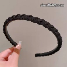 髮箍女2024新款夏季洗臉專用頭箍高級耐用顯臉小髮卡防滑碎髮頭飾 帶齒防滑壓髮髮卡 洗臉頭飾 運動髮箍 鐵絲髮帶 黑色, 1個, 簡約髮箍 黑色 1個裝