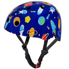 해외 Bienbee 유아용 헬멧 아동용 자전거 스케이트보드 밸런스 바이크 스쿠터용 만 1-3-5-8-14세 여아 남아 핑크 및 그린 물고기 비늘 S 미국매장정품+ 1711763, 블루 로켓.