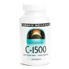 SOURCE NATURALS 玫瑰維他命C-1500錠, 1個, 100 件