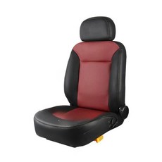 중장비 시트 지게차 포크레인 충격흡수 교체 트랙터, 레드 블랙 가죽 (S2G3)