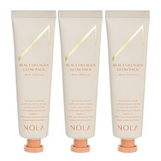 노라 바르는 물광 콜라겐 마스크 글로우팩 60ml 필오프 랩핑 팩, 3개, 1개입