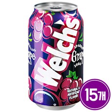 농심 웰치스 포도맛, 355ml, 15개