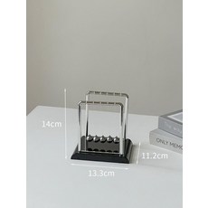 미니 소품 악세사리 타자 달력 흔들말 가림막 시계, 1개, 뉴턴 충격 볼 중형 철제