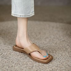 조안스 쪼리 플랫 소재 여름 해변 외출용 여성용 샌들