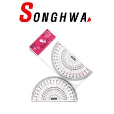 송화 각도기 중형 13cm 플라스틱 분도기