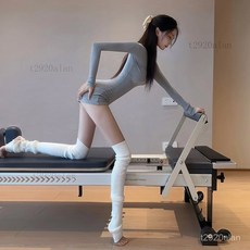 連體瑜伽服粉色普拉提訓練服長袖健身服女春夏運動顯瘦緊身衣