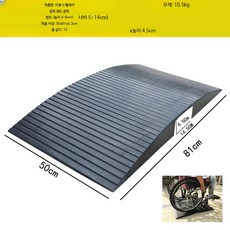 배관 방지턱 케이블 공사장 문턱 경사로 고무 패드 실내, D_400x400x80mm, 1개