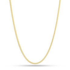 KING ICE 3MM不鏽鋼14K金古巴項鍊，防氧化，經典古巴鏈條設計，展現時尚品味, 1個