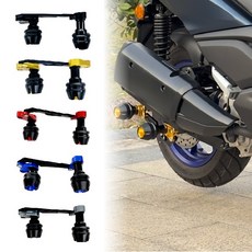 범용 머플러 슬라이더 XMAX PCX FORZA NMAX 호환 일체형, 리뉴얼 블랙