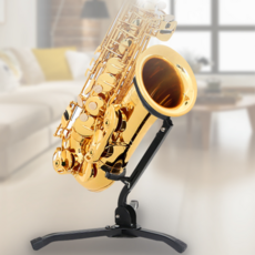 접이식 색소폰 악기 거치대 알토 테너 스탠드 받침대 홀더 보관용 휴대용 악기용품, 1개