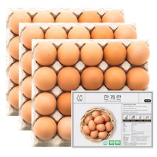 한계란 무항생제 동물복지 유정란 계란, 1개, 60구