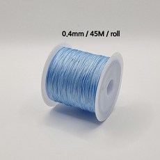 [비즈엔케이] 0.4mm 나일론 매듭실 45M (롤) 판매단위 팔찌 만들기 재료, 1개, 스카이블루