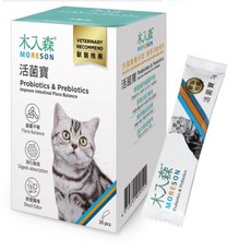 MORESON 木入森 貓寶專用保健食品 活菌寶 貓咪活菌寶 貓咪益生菌 添加活性益生菌, 消化+腸道健康, 1個, 30份