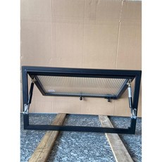 網紅窗戶隔音窗 室內窗戶鐵窗 上翻窗戶小窗戶 定製奶茶店咖啡店窗戶, 1個, 極簡定製黑色