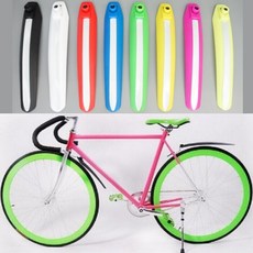 【彩色 擋泥板】(一組) 快拆型 腳踏車 單速車 摺疊車 土除 小摺 單速車 自行車 檔泥板【C04-33】, 1個, 紅色