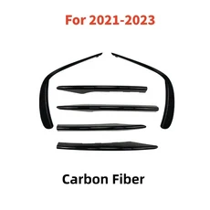 메르세데스 벤츠 E-클래스 W213 AMG 라인 4도어 프리페이스리프트 2016-2023용 자동차 앞 범퍼 스포일러 스, 03 Carbon Fiber 21-23