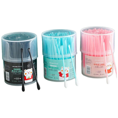 [1+1] 일회용 플라스틱 귀이개 기능성 친환경 면봉, 블루1+1(200개입), 100개입