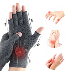 압박장갑 손마디관절염 통증 손가락 저림 시림 터널증후군 반장갑, 지압-L, 1개