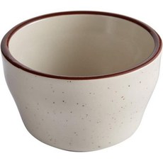 Restaurant China 레스토랑 가치 석기 좁은 테두리 미국 화이트 브라운 얼룩 부용 7.25oz 케이스 오브 36, Bouillon 7.25oz/ Case of 36, Brown Speckle, 1개