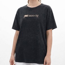 나이키 여성 캐주얼 코튼 반팔티 워싱 디테일 넉넉한 핏 여자 일상 티셔츠 운동 헬스 트레이닝 일상 데일리 다용도 탄탄한 질감 면티