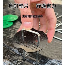 GD生活批發 U型地釘墊片組：鍍鋅斜尖地釘、園藝地釘、塑膠墊片，適用於大棚搭建、草坪固定，現貨供應, 加厚U型專用墊片 x 10個, 1