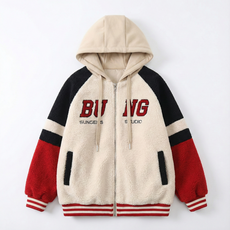 지디오 주니어 뽀글이 후드 집업 오버핏 레터링 플리스 점퍼 초등학생 스트릿 겨울 공용 아우터 잠바