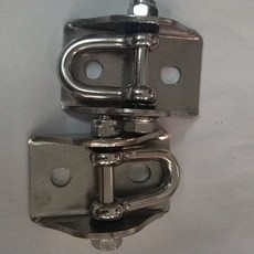 304不銹鋼屋頂旋轉固定弓型D型吊鉤秋千空中瑜伽倒吊環沙袋螺絲, 2款 D型固定器2個, 1個