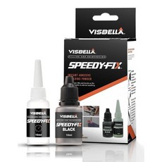 7 Seconds Speedy Fix Strong Instant Adhesive & Filling Powders Reinforcing Waterproof Super Repair, Black 2PC