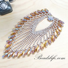 비즈라이프 줄큐빅 줄보석 네일체인 보석모티브 3번, 1개, N-0012 금도금